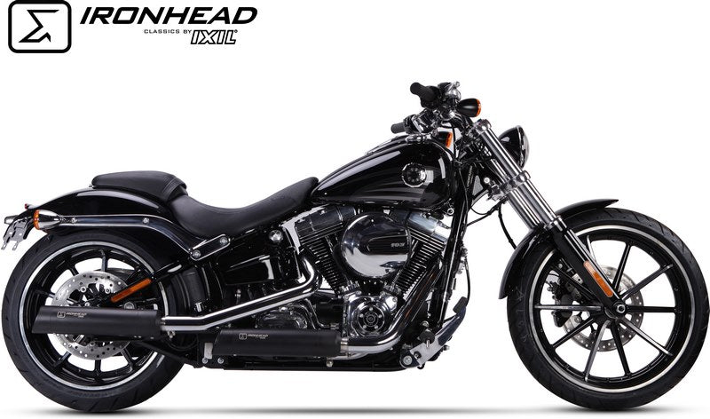 IXIL / イクシル Slip On Exhaust (Lower Muffler) - Ironhead Round Black | HD 1005 SB