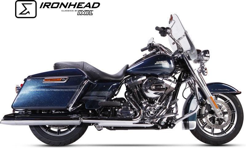 IXIL / イクシル Slip On Exhaust (Right Muffler) - Ironhead Round Chrome | HD 1018 SC