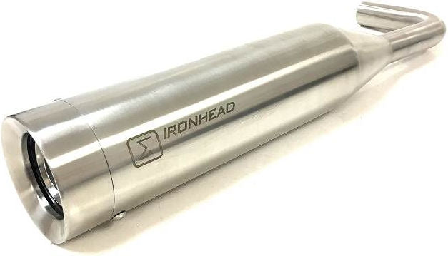 IXIL / イクシル Slip On Exhaust (Lower Muffler) - Ironhead Round Matt Inox | HD 1023 SS
