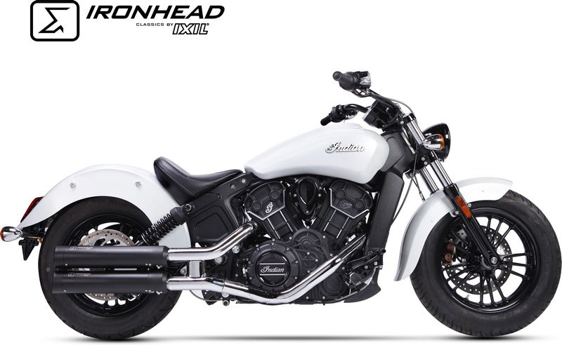 IXIL / イクシル Slip On Exhaust (Upper Muffler) - Ironhead Round Black | HI 2001 SB