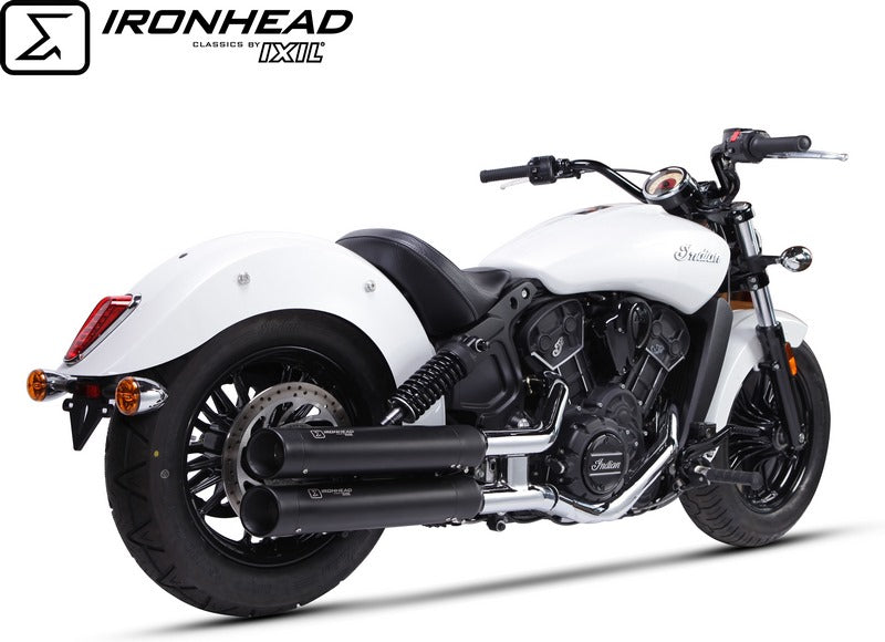 IXIL / イクシル Slip On Exhaust (Upper Muffler) - Ironhead Round Black | HI 2001 SB