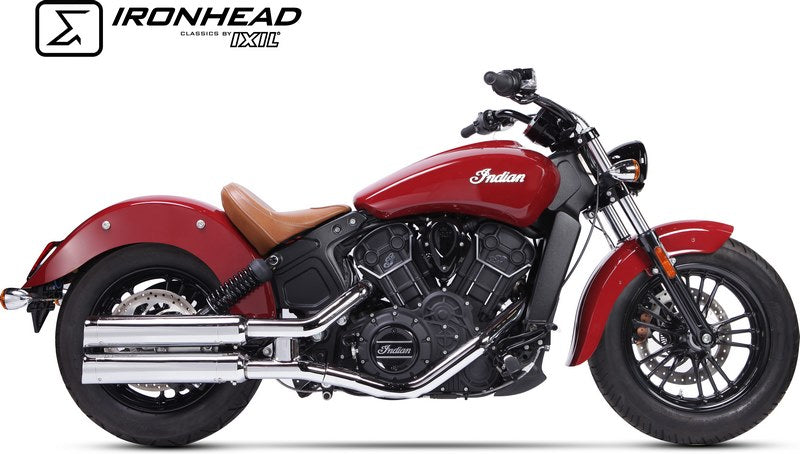 IXIL / イクシル Slip On Exhaust (Upper Muffler) - Ironhead Round Chrome | HI 2001 SC