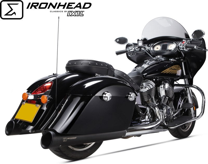 IXIL / イクシル Slip On Exhaust (Left Muffler) - Ironhead Round Black | HI 2017 SB