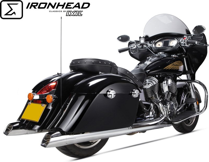 IXIL / イクシル Slip On Exhaust (Left Muffler) - Ironhead Round Chrome | HI 2017 SC