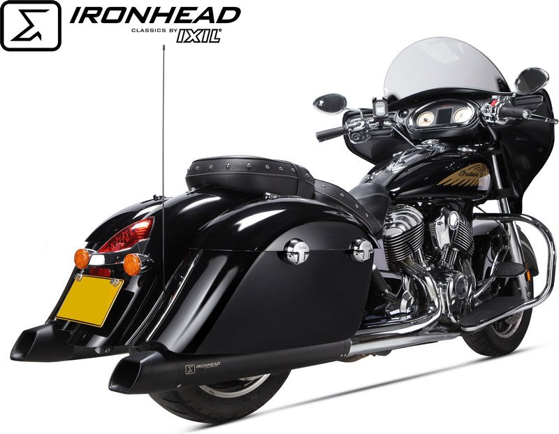 IXIL / イクシル Slip On Exhaust (Right Muffler) - Ironhead Round Black | HI 2018 SB
