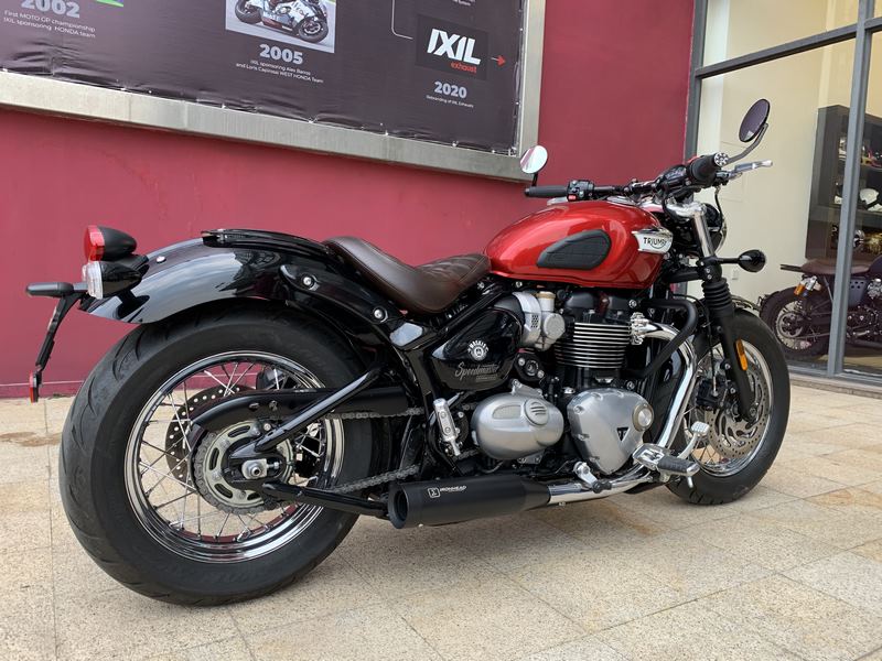 IXIL / イクシル Slip On Exhaust (Left Muffler) - Ironhead Round Black | OT 4069 SSB