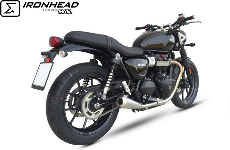 IXIL / イクシル Slip On Exhaust (Right Muffler) - Ironhead Conical Matt Inox | OT 460 SS
