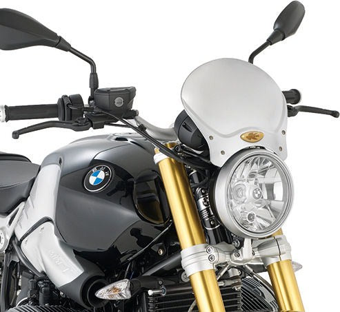 Kappa / カッパ グレーアノダイズドアルミニウム ユニバーサルスクリーン Race Cafe  for naked motorcycles 20 5 x 26 5 cm (H x W) | 100ALK