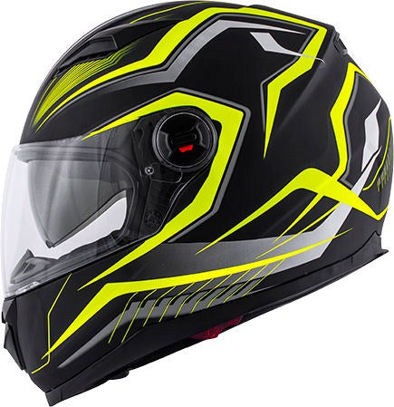 Kappa KV27 Denver Full-face helmet in thermoplastic material  Matt Black / Glossy Yellow | HKKV27FBKNY
