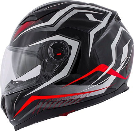 Kappa KV27 Denver Full-face helmet in thermoplastic material  Matt Black / Red | HKKV27FBKRD