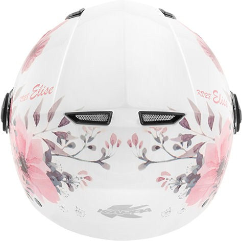 Kappa KV28 Miami Elise Lady Demi-Jet helmet in thermoplastic material  White | HKKV28FELWF