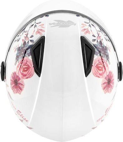 Kappa KV28 Miami Elise Lady Demi-Jet helmet in thermoplastic material  White | HKKV28FELWF