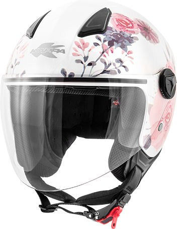 Kappa KV28 Miami Elise Lady Demi-Jet helmet in thermoplastic material  White | HKKV28FELWF