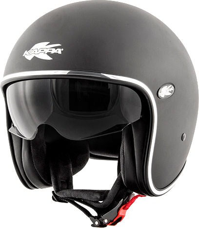 Kappa KV29 Philadelphia Basic Jet helmet in composite fibers  Matt Black | HKKV29BN900