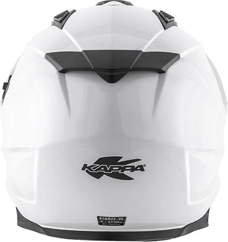 Kappa KV30 Enduro Basic Full-face helmet in thermoplastic material  Glossy White | HKKV30BB910