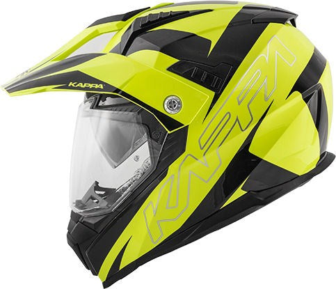 Kappa KV30 Enduro Flash Full-face helmet in thermoplastic material  Neon Yellow / Black | HKKV30FFHYB