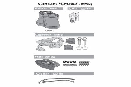Kawasaki / カワサキ セット サイド パニア カバー | 999940422660