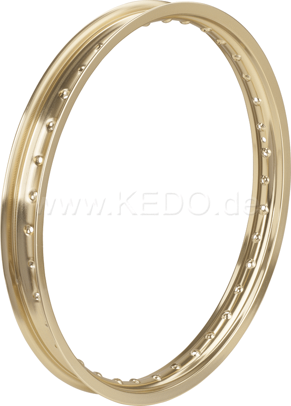 Kedo Replica Aluminum Rim 1.85x21 Shiny Gold Anodized  Drilled | 10288G