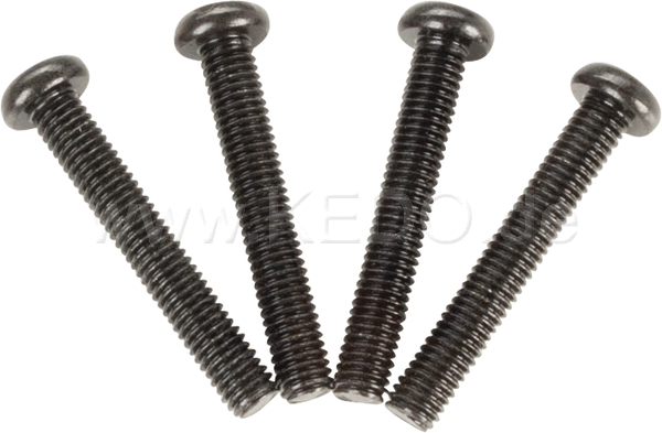 Kedo Bolt-Set for Handlebar Switch Housings  4 Pcs Phillips Head M5  Black | 10290
