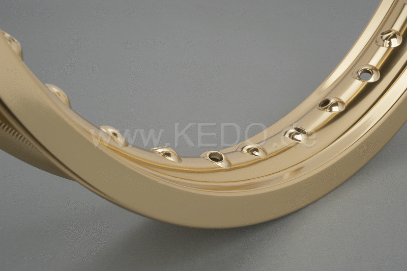 Kedo Replica Aluminum Rim 1.85x18 Shiny Gold Anodized  Drilled | 10294G