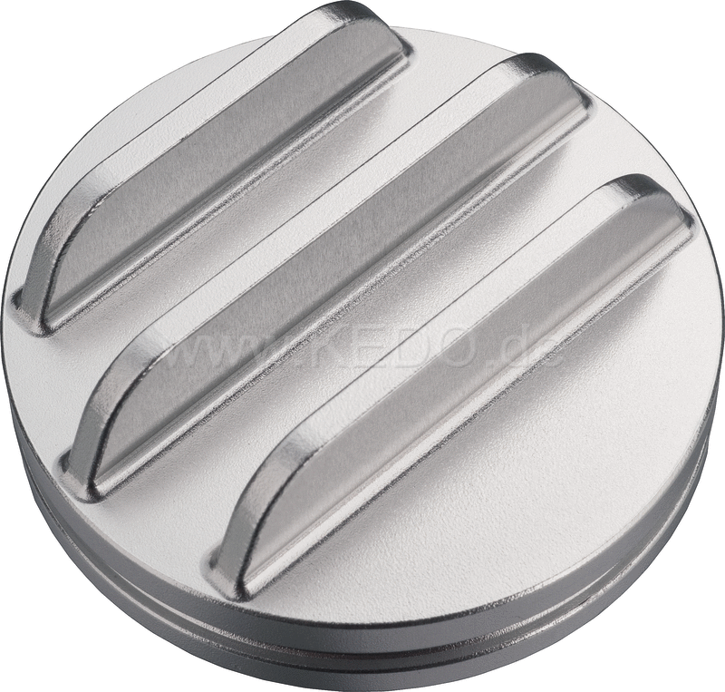 Kedo dummy plug for TDC Viewer 'Vintage'  with cooling fins  siver anodized aluminum | 20074