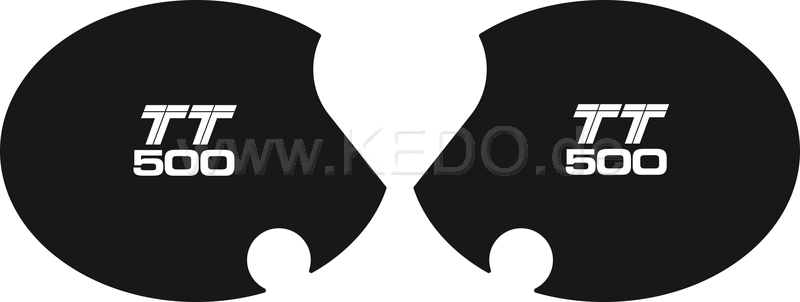 Kedo Side Cover Decal Set 'TT500'  1 Pair Right & Left  Lettering TT500 US model '80 | 20107