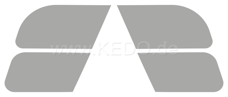 Kedo Side cover sticker set  silver (2x2 pieces  suitable for Item 22419)  high-quality weatherproof adhesive foil | 21212S