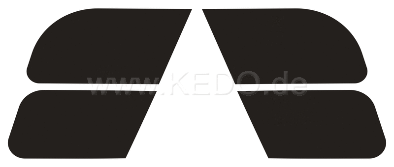 Kedo Side cover sticker set  black (2x2 pieces  suitable for Item 22419)  high-quality weatherproof adhesive foil | 21212
