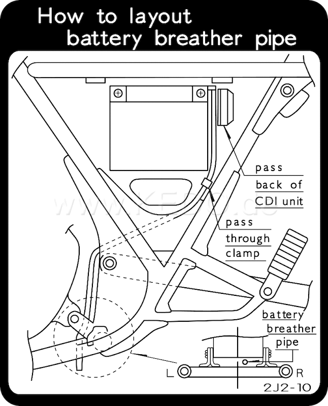 Kedo Indicating Label for Battery pants Laying (Side cover LH / inner) | 21283