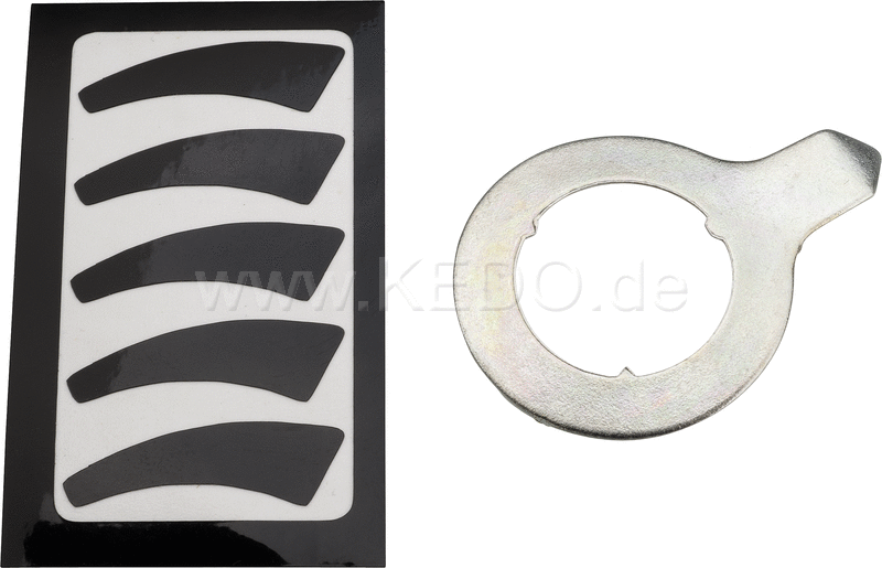 Kedo Wear Indicator for Brake Shoes  including 5 pcs.. sticker BLACK  based on late XT brake anchor plate  alignment When fitting new brake shoes | 21305B