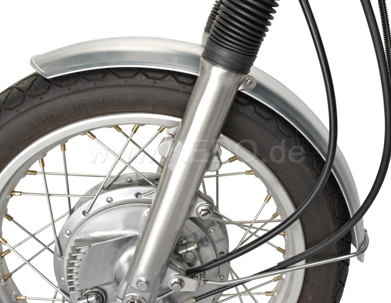 Kedo 18 aluminum front fenders 'Long'  Blank  incl Brushed aluminum brackets. | 22030