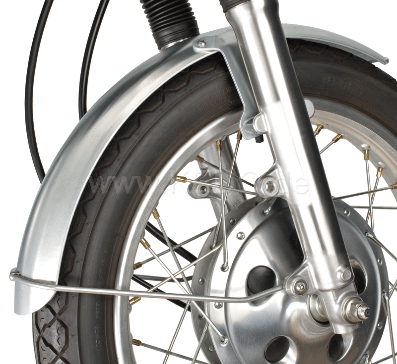 Kedo 18 aluminum front fenders 'Long'  Blank  incl Brushed aluminum brackets. | 22030