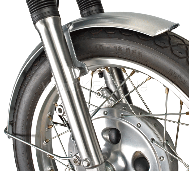 Kedo 18 aluminum front fenders 'Long'  Blank  incl Brushed aluminum brackets. | 22030