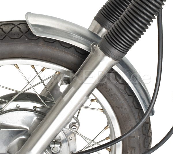 Kedo aluminum front fenders 'Shorty' for 18  Blank  incl Brushed aluminum brackets. | 22068