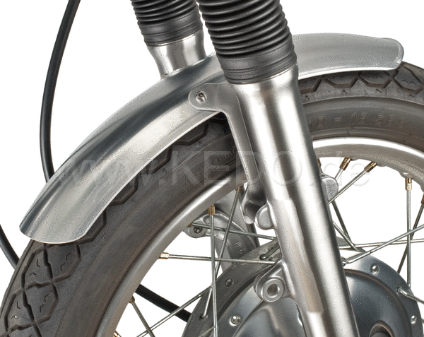 Kedo aluminum front fenders 'Shorty' for 18  Blank  incl Brushed aluminum brackets. | 22068
