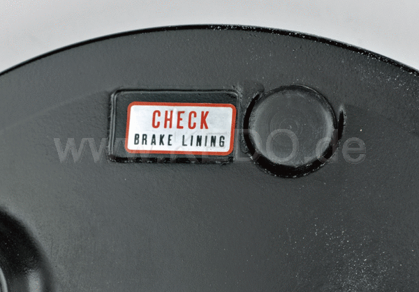 Kedo Decal 'Check Brake Lining'  1 Piece  silver / black / red | 22088