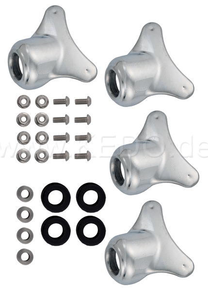 Kedo Mounting Kit for Rear Fender aluminum including 4 brackets  Rubbers and Bushings | 22105