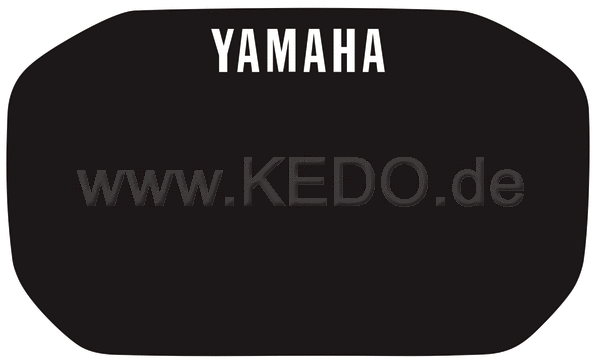 Kedo Decal Headlight fairing  black with white YAMAHA logo (HD quality with protective laminate)  suitable for items 29112RP / 29467RP / 29468RP | 22106S