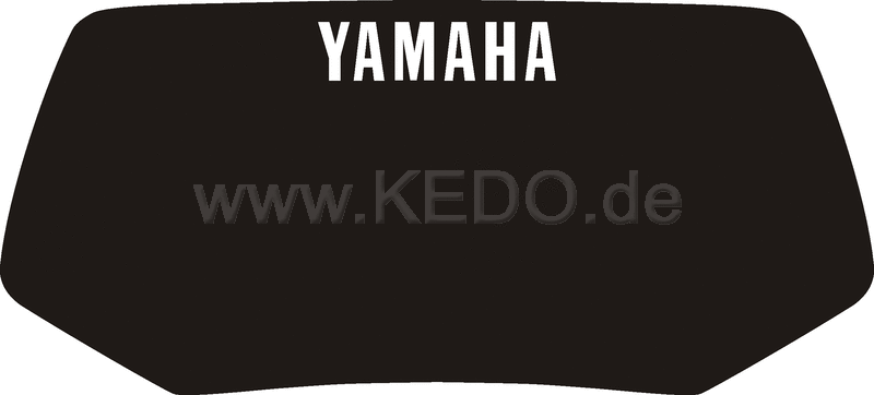 Kedo Decal for Headlight fairing  black with white lettering YAMAHA (HeavyDuty quality with protective laminate) | 22107S