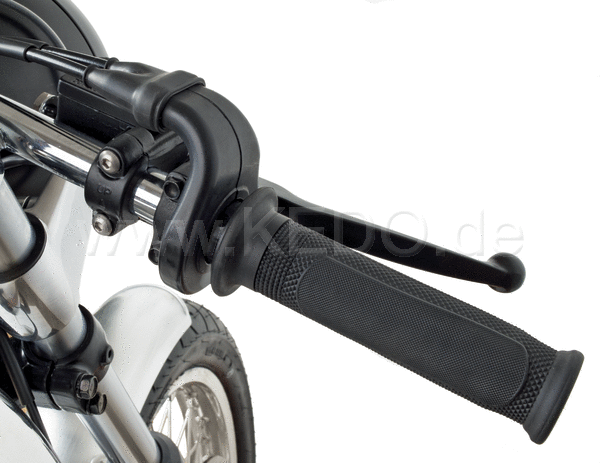 Kedo Throttle  black  opens medium-fast  stroke 3.9mm / 10 °  sleeve length 120mm (Domino replica) for 2 cables  suitable for 22mm handlebars | 22240