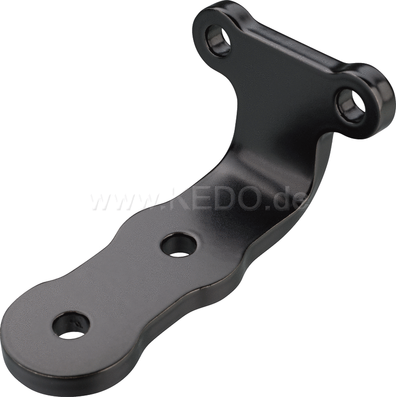 Kedo Scrambler front fender bracket  stainless steel black  for DIY fender mounting (32mm distance yoke  28mm distance fender mounting  each for M6) | 22389