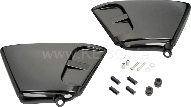 Kedo set Side Cover Set Sixties Style  1 Pair  ABS  black imbued (sticker set sold separately see Item 21212) incl mounting | 22419