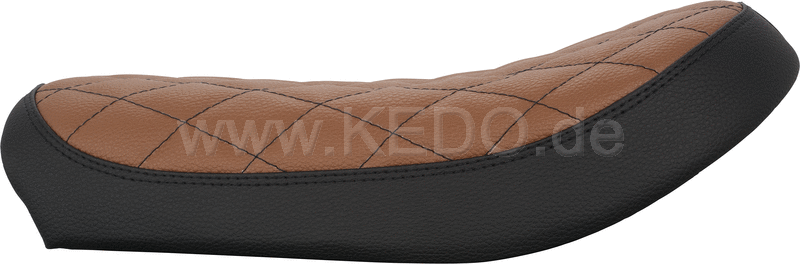 Kedo Solo Seat  black / brown  with hand-sewn Diamond pattern  ready-to-mount | 22554