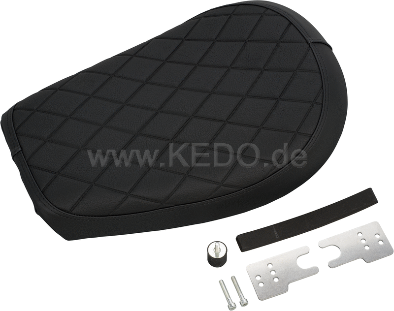 Kedo Solo Seat 'Gibbon Slap' design  ready-to-mount Complete  Black | 22589