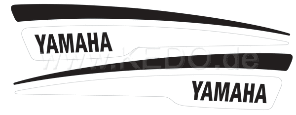 Kedo JvB-moto 'B track' Fuel Tank Decal  black / white  1 pair (overcoatable) | 22631