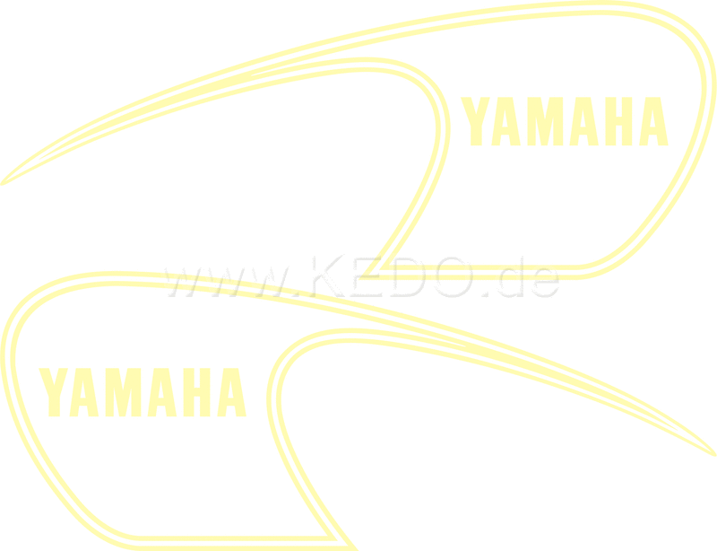 Kedo Vintage Sports Fuel Tank Decal  cream  Left / Right complete | 22665C