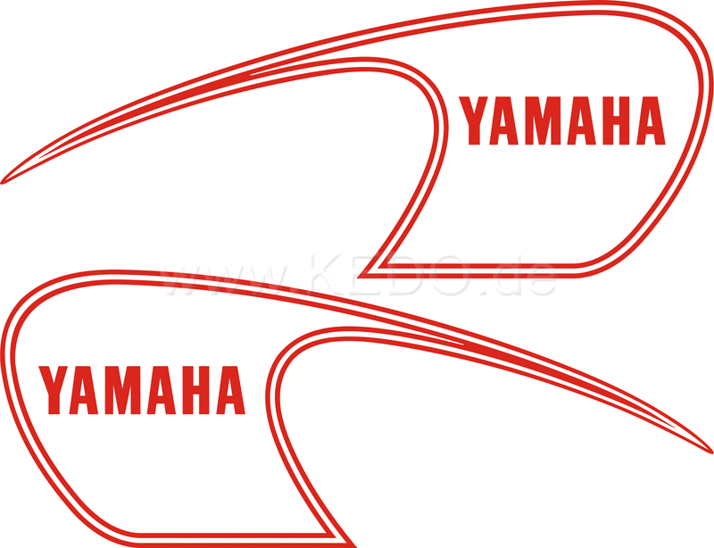 Kedo Vintage Sports Fuel Tank Decal  red  Left / Right complete | 22665R