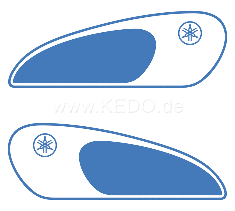 Kedo Fuel Tank Decal 'Vintage Classic'  Light Blue  Left / Right complete | 22666HB