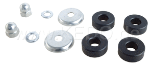 Kedo Mounting Kit for XT500'76 silencers (matching bracket see item 27215RP) | 22715