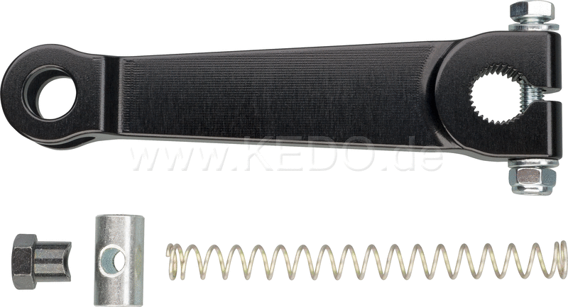 Kedo Brake Lever for Brake Anchor Plate (Rear Wheel)  aluminum black anodized  with spring  bolt and nut (not suitable for wingnut) | 28334RP